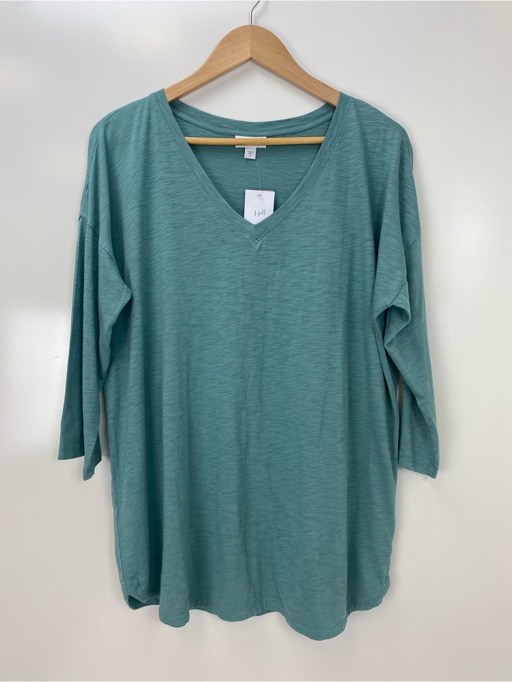 J. Jill Teal V-Neck Tunic Top
